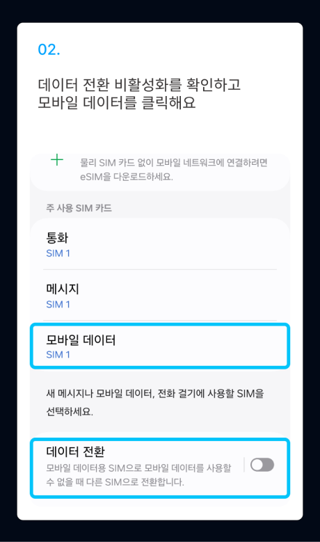 eSIM 설치 가이드